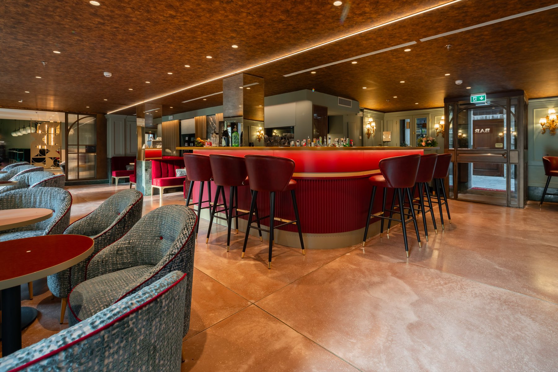 Lounge bar dell'Hotel Cavalletto sul Canal Grande a Venezia